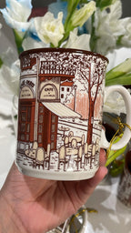 Heritage Brown Coffee Shop Mug Set Of 6 350ml