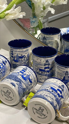 Heritage Blue Lighthouse Mug Set Of 6 350ml