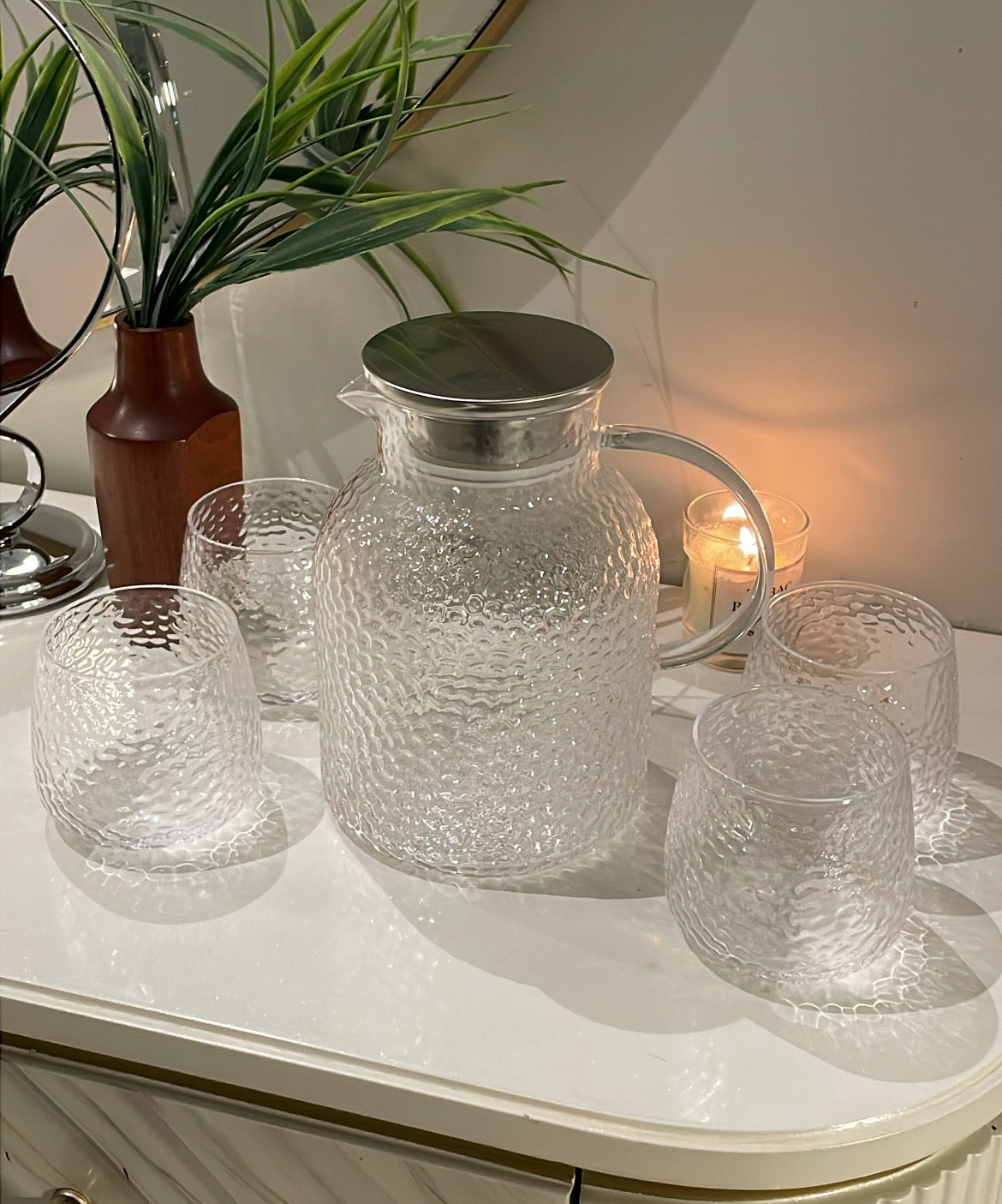 Hammered jug set by danny home