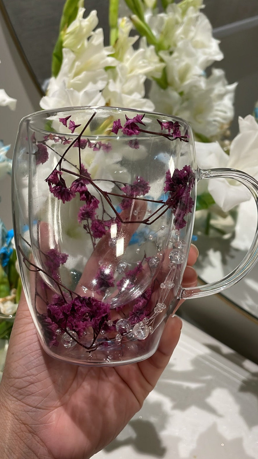 Floral Double Wall Mug 350ml