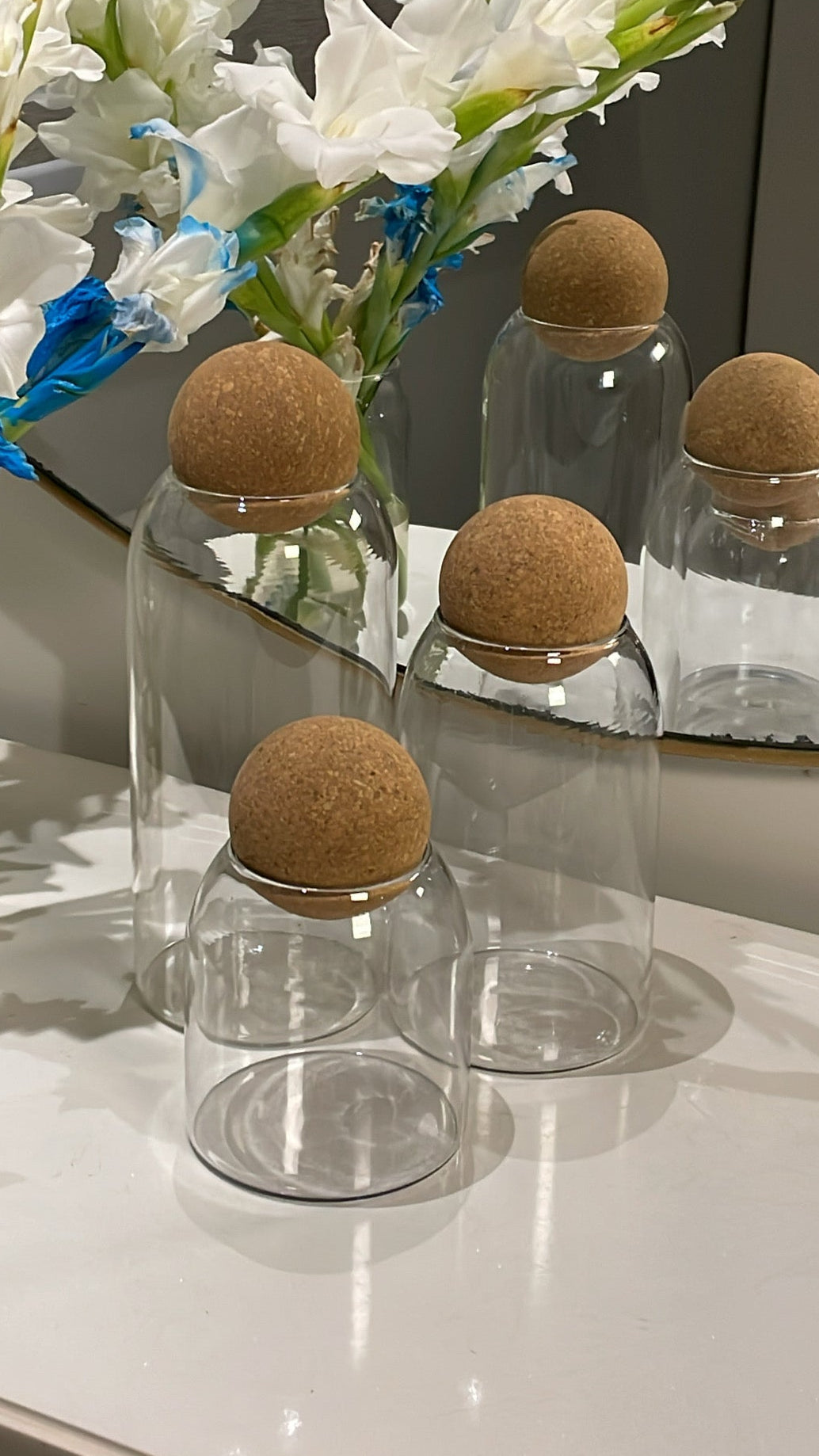 Ball Cork Jar Set Of 3