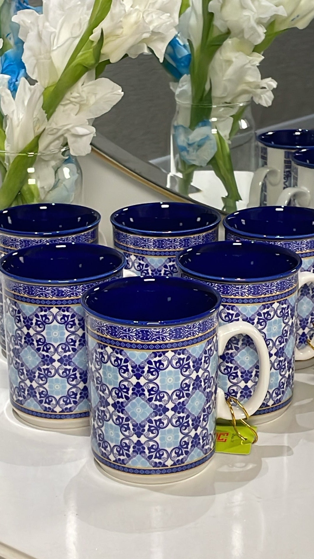 Heritage Isfahaan Royal Blue Mossiac Mug Set Of 6 350ml
