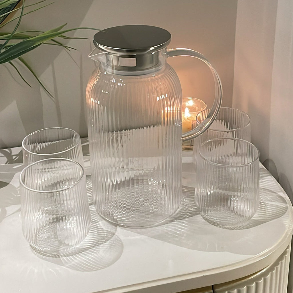 Ribbed jug set by danny home