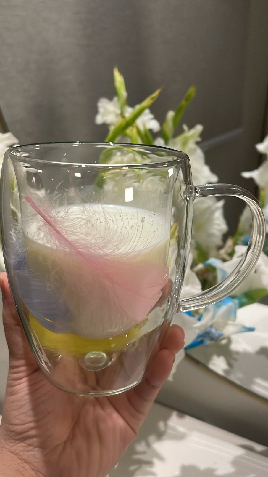Feathered Double Wall Mug 350ml
