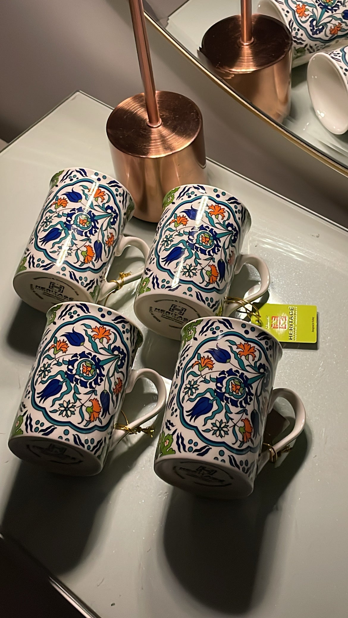 Heritage Floral Medallion Mug Set Of 6 350ml