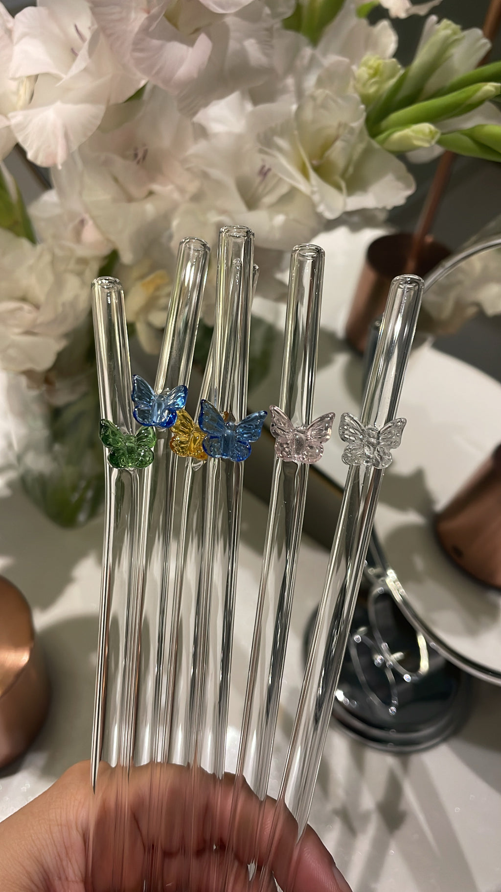 Straw set of 6 and cleaner