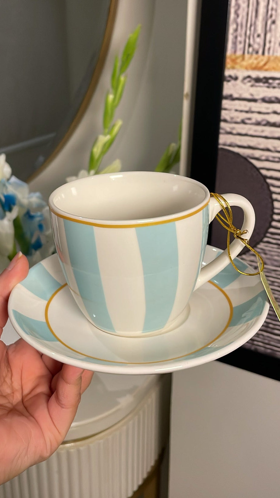 Heritage Milano Blue Cup And Saucer Set Of 6 250ml