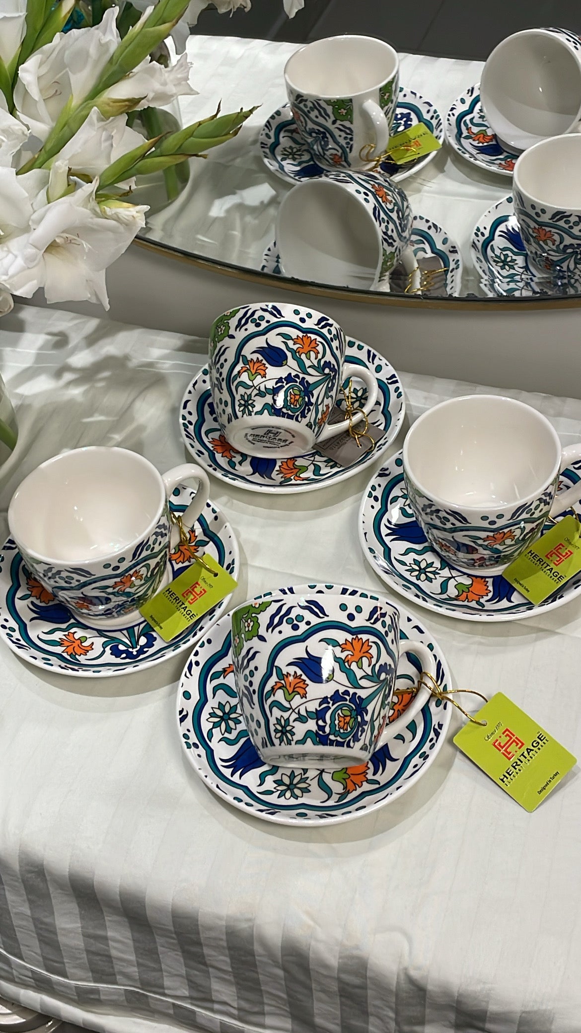 Heritage Tulip & Carnation 6 Piece Tea Set