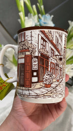Heritage Brown Coffee Shop Mug Set Of 6 350ml
