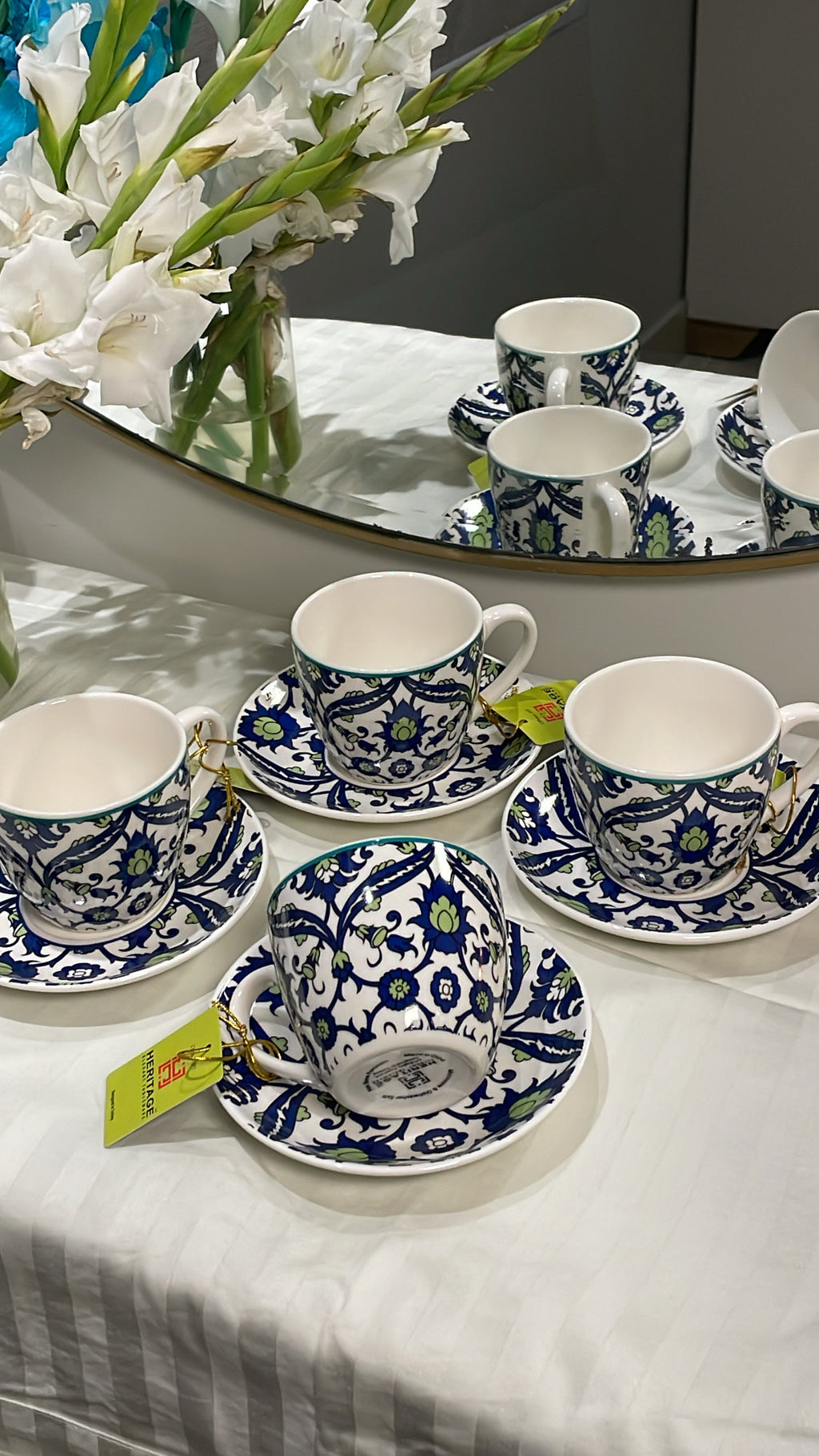 Elegant Safavid Pattern Cup Set Of Six