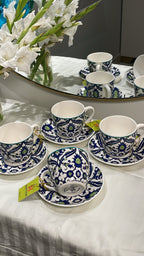 Elegant Safavid Pattern Cup Set Of Six