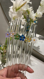 Flower Straws Set Of 6