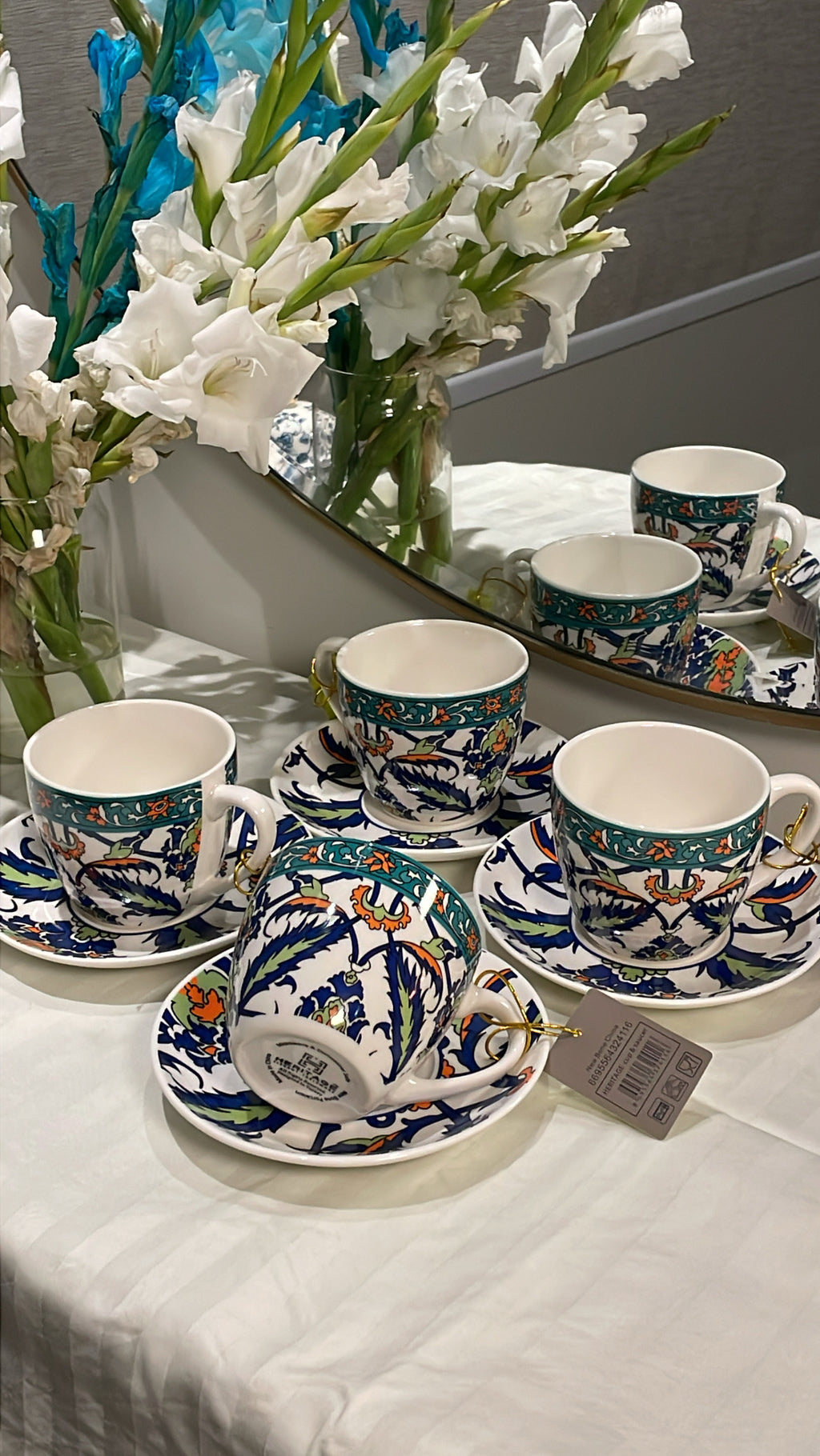 Persian Heritage Cup Saucer Set of 6