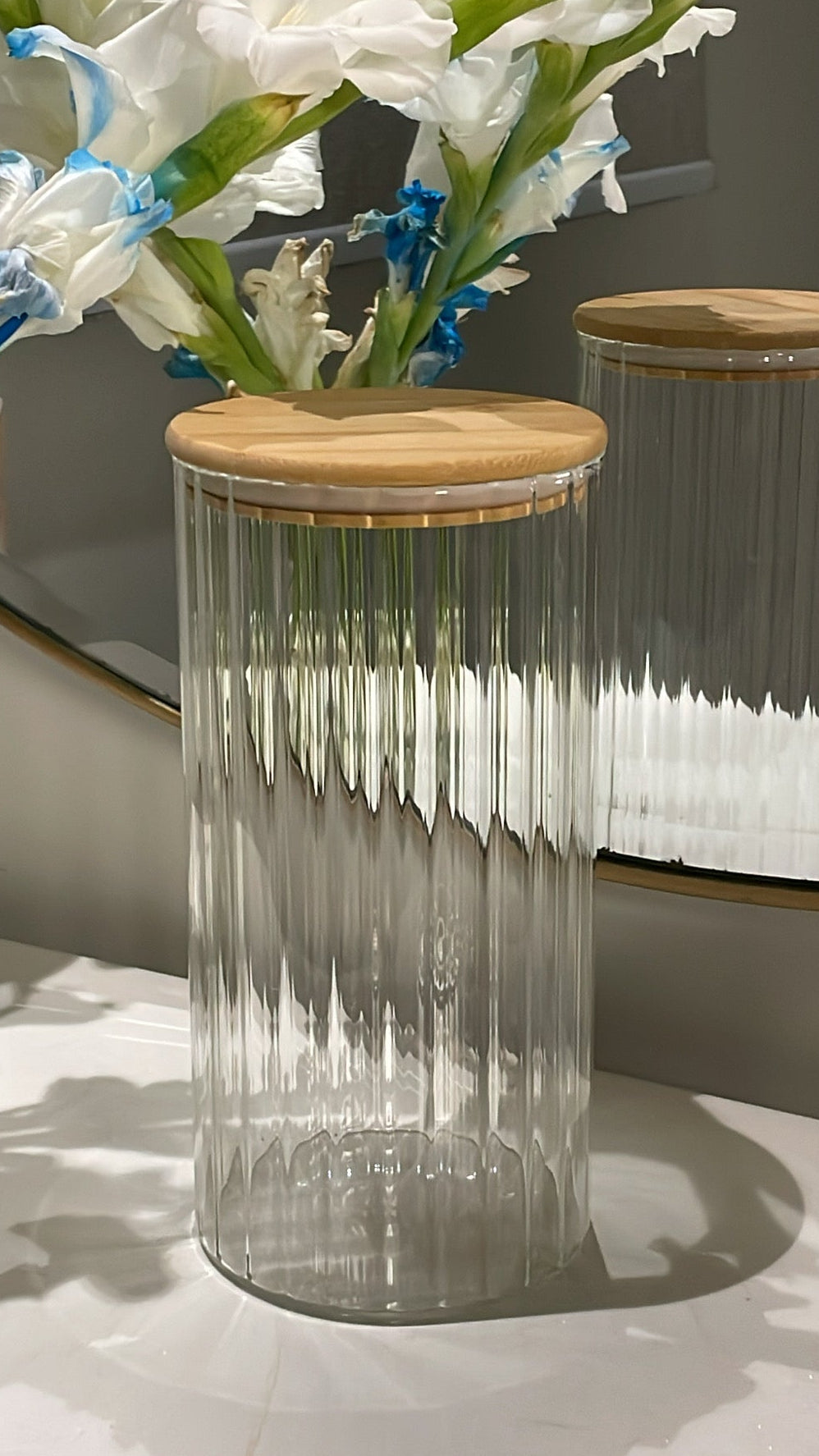 Ribbed Storage Jar Set Of 3