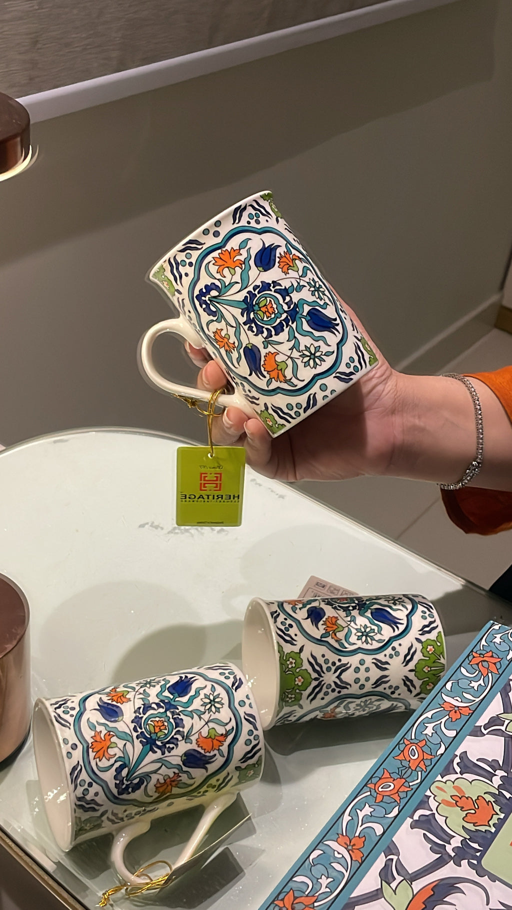 Heritage Floral Medallion Mug Set Of 6 350ml