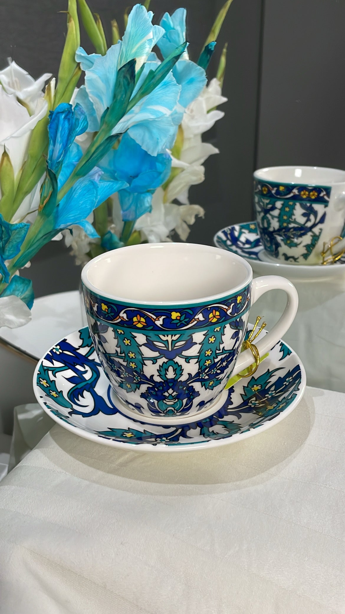 PERSIAN  HERITAGE CUP SAUCER SET OF 6