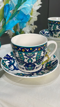 Heritage Ornate Tile Design Cup And Saucer Set Of 6 250ml