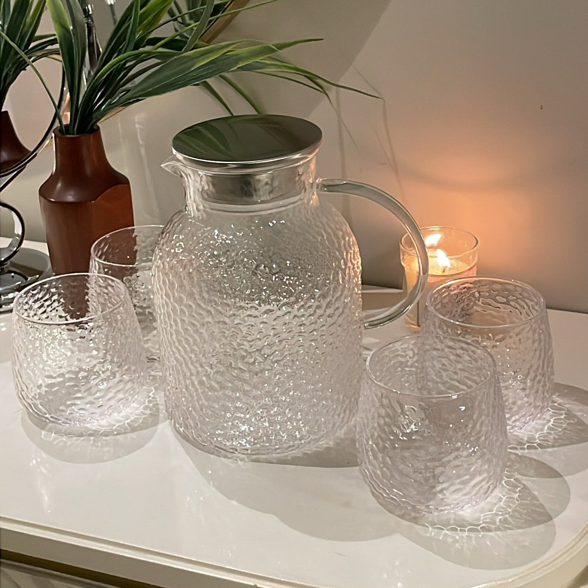 Hammered jug set by danny home